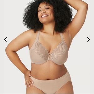 Glamorise Front Closure T-Back Wonderwire Bra